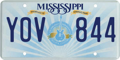 MS license plate YOV844