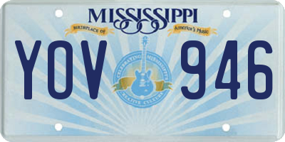 MS license plate YOV946