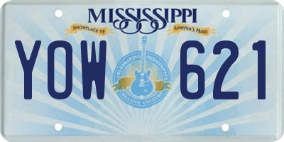 MS license plate YOW621