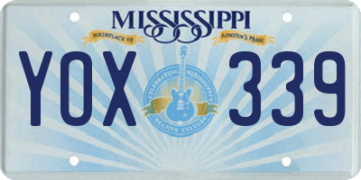 MS license plate YOX339