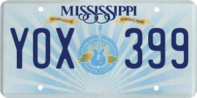 MS license plate YOX399