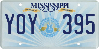 MS license plate YOY395