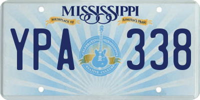 MS license plate YPA338