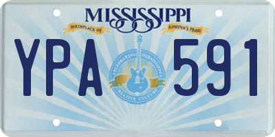 MS license plate YPA591