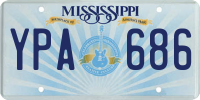 MS license plate YPA686