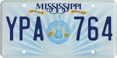 MS license plate YPA764