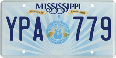 MS license plate YPA779