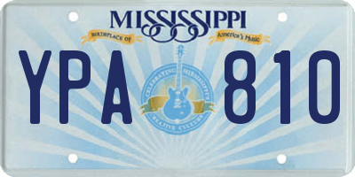 MS license plate YPA810