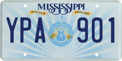 MS license plate YPA901