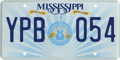 MS license plate YPB054