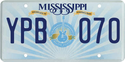MS license plate YPB070