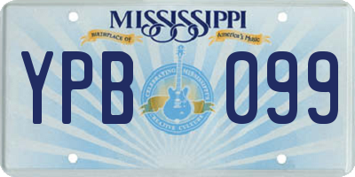 MS license plate YPB099