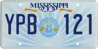 MS license plate YPB121