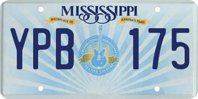 MS license plate YPB175