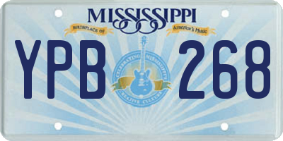 MS license plate YPB268