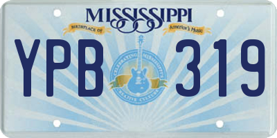 MS license plate YPB319