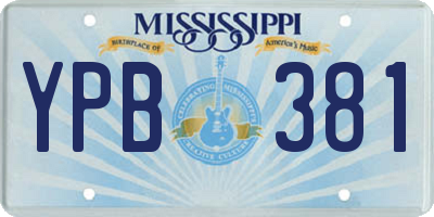 MS license plate YPB381