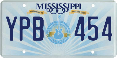MS license plate YPB454