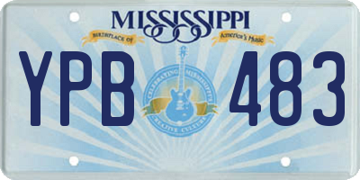 MS license plate YPB483