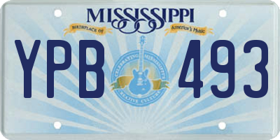 MS license plate YPB493