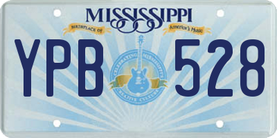 MS license plate YPB528