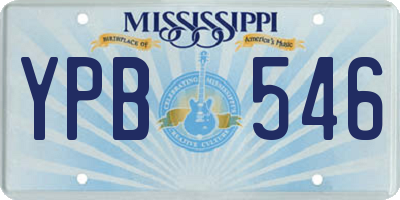 MS license plate YPB546
