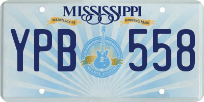 MS license plate YPB558