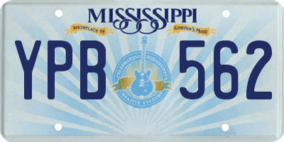 MS license plate YPB562