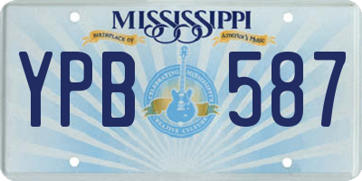 MS license plate YPB587