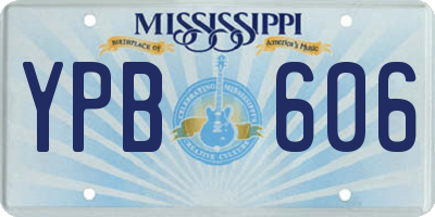 MS license plate YPB606