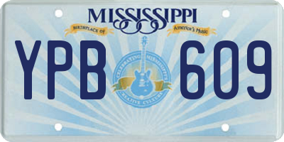 MS license plate YPB609