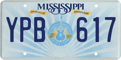 MS license plate YPB617
