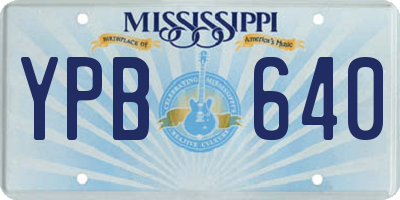MS license plate YPB640