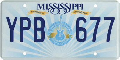 MS license plate YPB677
