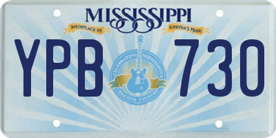 MS license plate YPB730