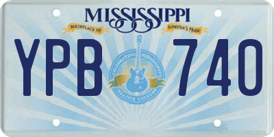 MS license plate YPB740