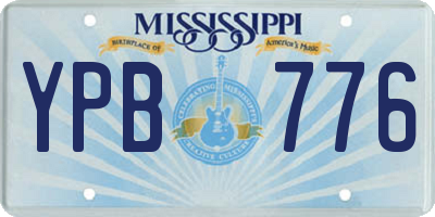 MS license plate YPB776
