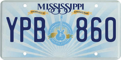 MS license plate YPB860