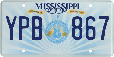 MS license plate YPB867
