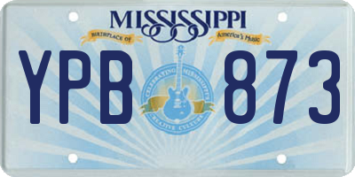MS license plate YPB873
