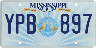 MS license plate YPB897