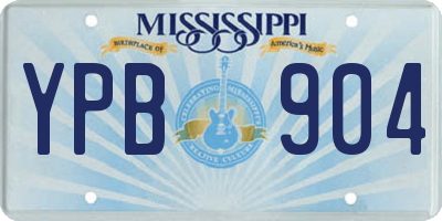 MS license plate YPB904