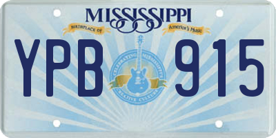 MS license plate YPB915