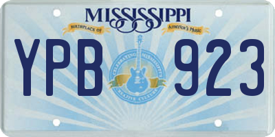 MS license plate YPB923