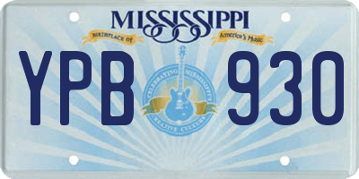 MS license plate YPB930
