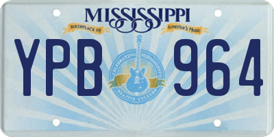 MS license plate YPB964