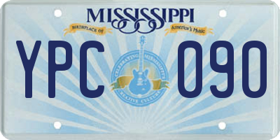 MS license plate YPC090