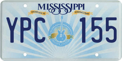 MS license plate YPC155