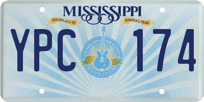 MS license plate YPC174