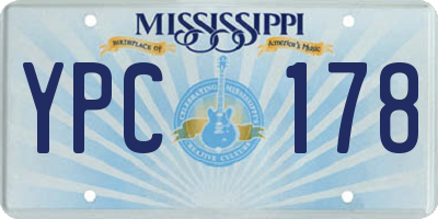 MS license plate YPC178